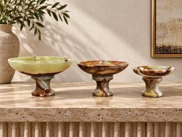 Schaal (3) - Luxe decoratieve mini fruitschalen - Pakistaans