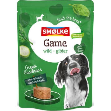8x Smolke Hondenvoer Nat Game Green Goodness 300 gr, Verzenden, Hond