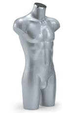 Italiaanse heren torso in grijs met chromen dop