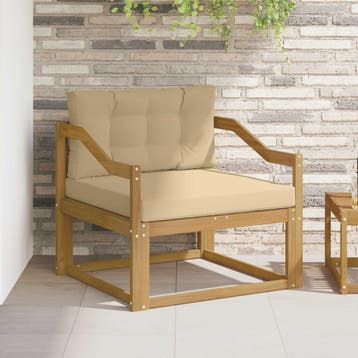 vidaXL Buiten Midden Sofa Polyester Wit, Verzenden, Nieuw