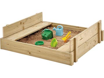 TP Play - Zandbak met deksel - 100 x 90 x 27 cm -, Verzenden, Nieuw