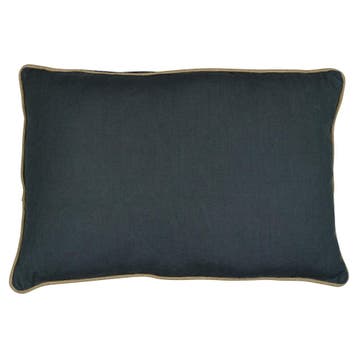 kussen donkergrijs met jute bies 40x60cm*, Verzenden, Nieuw