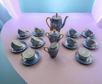 Victoria - Koffieservies voor 10 (23) - Zacht porcelein -