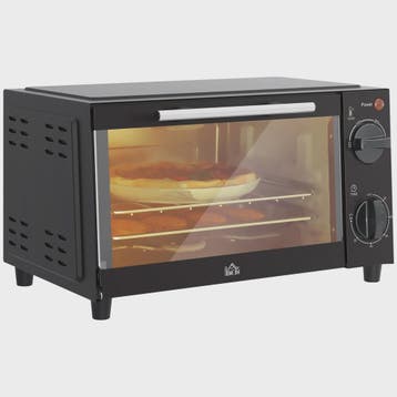Homcom Mini Elektrische Oven 9L - Compacte Keukenoven met Ti, Witgoed en Apparatuur, Verzenden, Nieuw