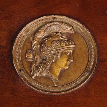 Wijnkoeler of cellarette in mahonie met brons verguld beslag, Ophalen of Verzenden