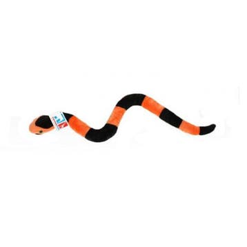 Cornelissen pluche slang knuffel - oranje/zwart - 42 cm, Verzenden, Nieuw