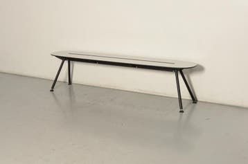 Lonc Alowha designbankje, lichtgrijs / zwart, 200 x 40 cm, Ophalen of Verzenden, Nieuw in verpakking