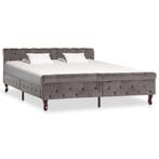 vidaXL Bedframe fluweel grijs 160x200 cm, Huis en Inrichting, Slaapkamer | Bedden, Verzenden, 200 cm, 160 cm, Nieuw