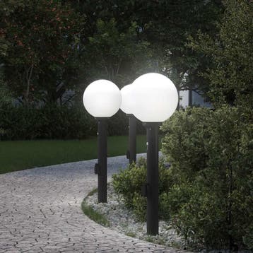 vidaXL Bolderverlichting met sensor en stopcontact 3 stuks, Verzenden, Nieuw