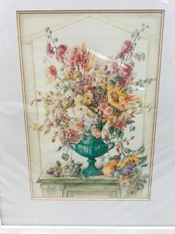 Fotolijst bloemen 25x30 met passepartout, Ophalen of Verzenden, Nieuw