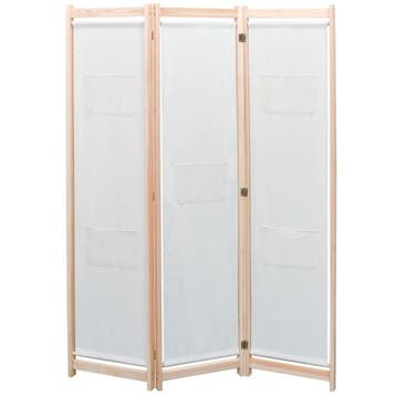 Roomdivider creme stof | 58% Korting, Ophalen of Verzenden, Gebruikt