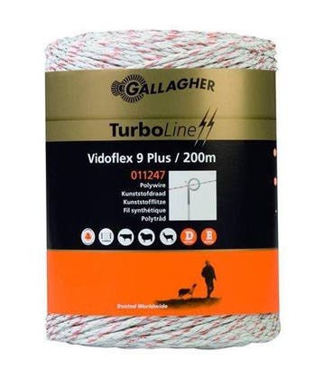 Gallagher Vidoflex 9 Plus Wit 200m, Tuin en Terras, Gaas en Draad, Ophalen of Verzenden, Nieuw