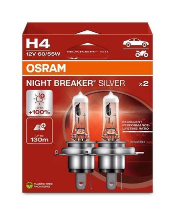 Osram Night Breaker Zilver H4, 60/55W, Verzenden, Nieuw