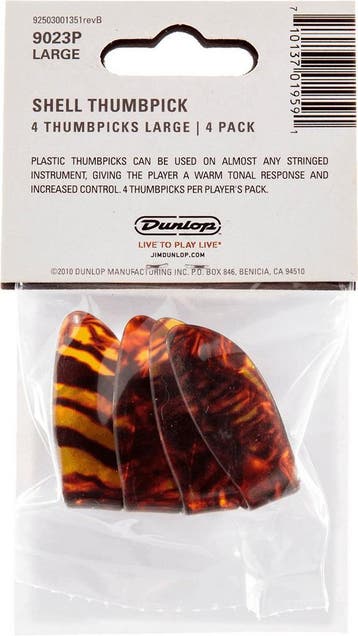 Jim Dunlop 9023 rechtshandige duimplectrum medium 4-pack, Muziek en Instrumenten, Ophalen of Verzenden, Nieuw, Banjo