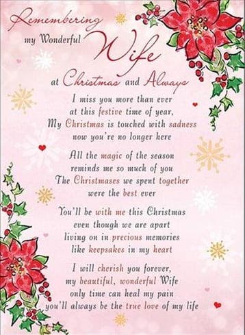 Rouwkaart herdenkingskaart my wonderful wife christmas &, Ophalen of Verzenden, Nieuw