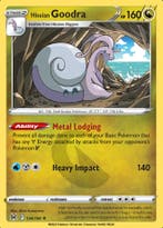 Hisuian Goodra 134/196 Reverse Holo lost Origin, Ophalen of Verzenden, Nieuw, Losse kaart, Foil