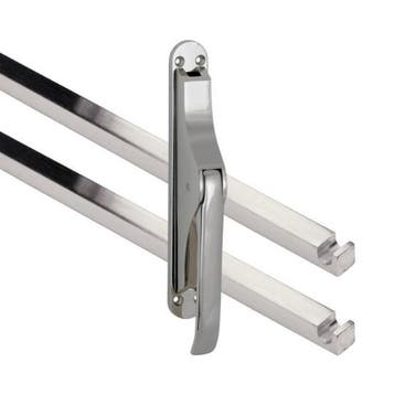 Pomp-espagnolet Elegant glans nikkel inclusief 2 stangen, Verzenden, Nieuw