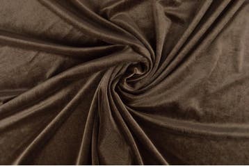 10 meter stretch fluweel - Taupe, Hobby en Vrije tijd, Stoffen en Lappen, Overige kleuren, 120 cm of meer, Ophalen of Verzenden