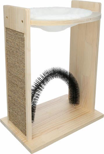 Krabpaal Flamingo Stimpie Beige – Houten Krabpaal met Sis., Verzenden, Nieuw, Krabpaal
