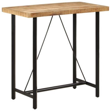 vidaXL Bartafel 110x55x107 cm massief mangohout en ijzer, Huis en Inrichting, Tafels | Eettafels, Verzenden, Nieuw