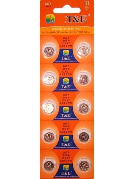 Lithium knoopcel AG7 / LR57- 1,5V (10 stuks), Audio, Tv en Foto, Accu's en Batterijen, Nieuw, Ophalen of Verzenden
