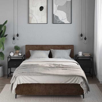 vidaXL Nachtkastjes 2 st 40x40x55 cm bewerkt hout zwart, Verzenden, Nieuw, Hout