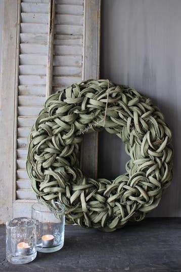 Krans Coco slice old green 55 cm, Ophalen of Verzenden, Nieuw