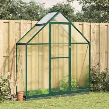 vidaXL Tuinkas met basisframe 169x58x202 cm aluminium groen, Tuin en Terras, Verzenden, Nieuw