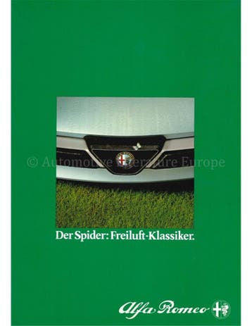 1983 ALFA ROMEO SPIDER BROCHURE DUITS, Nieuw, Alfa Romeo, Author