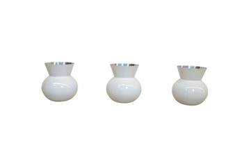 Set van drie minimalistische witte designvazen, Ophalen of Verzenden, Nieuw