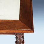 Praktische chique lange noten eetkamertafel of werktafel met, Antiek en Kunst, Ophalen of Verzenden