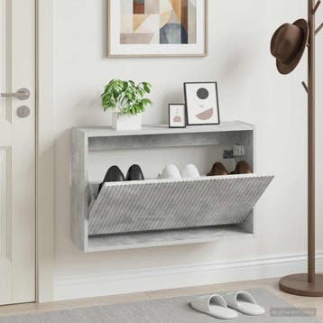 vidaXL Wandgemonteerde Schoenkast ARNHEM 71 x 17 x 43 cm, Verzenden, Nieuw