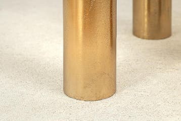 Handgemaakte bijzettafel ABSTRACT 55cm goud zwart metaal, Huis en Inrichting, Tafels | Sidetables, Ophalen of Verzenden, Nieuw