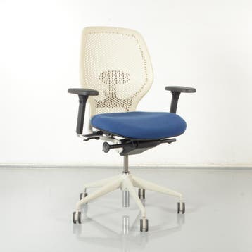 Orangebox ARA-EBA bureaustoel, blauw / wit, 4D armleggers, Ophalen of Verzenden, Nieuw in verpakking