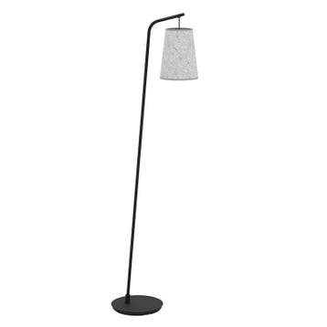 Grijze vloerlamp stof, Allan, met schakelaar, Ophalen of Verzenden, Nieuw, Basis, 150 tot 200 cm