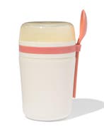 HEMA Yoghurtbeker to go 420ml beige, Verzenden, Nieuw