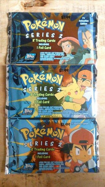Pokémon - 3 Booster pack - Pokémon Topps Series 2 - Art Set, Nieuw