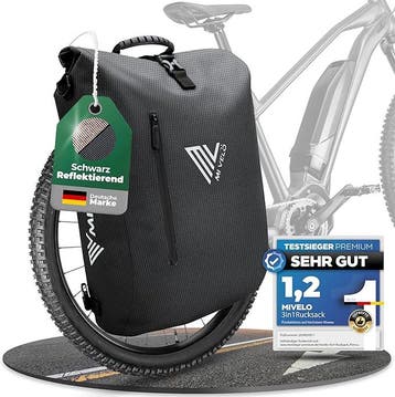Fietstas Zwart 3 in 1 MiVelo, Ophalen of Verzenden, Nieuw