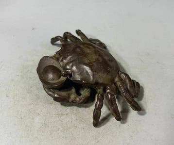 Decoratief ornament - Japanse bronzen krab