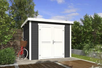 Outdoor Life Blokhut Mila Carbon Grey-Wit 250 x 200 cm, Nieuw