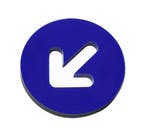 Kunststof pijl (8x80 mm, blauw, pmma, zelfklevend), Ophalen of Verzenden, Nieuw