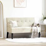 vidaXL Chesterfield Bank Crème 112 x 65,5 x 75 cm Fluweel, Huis en Inrichting, Banken | Bankstellen, Verzenden, Nieuw, Stof, Minder dan 150 cm