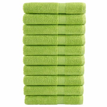 vidaXL Handdoeken SOLUND 10 st 600 g/m² 100x200 cm, Verzenden, Nieuw, Groen