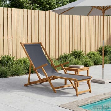 vidaXL Opvouwbare zonnebed 3 Positie Massief Eucalyptus Hout, Tuin en Terras, Verzenden, Nieuw