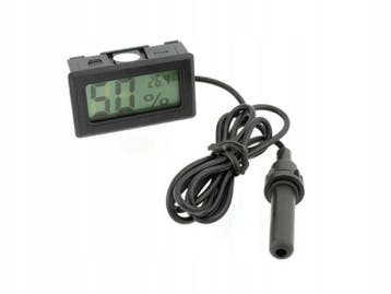 Digitale thermometer + hygrometer - Mini LCD - Zwart, Ophalen of Verzenden, Nieuw