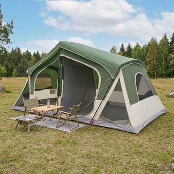 vidaXL Huisje Tent met dak Groen 480 x 273 x 205 cm, Verzenden, Nieuw, Tot en met 2