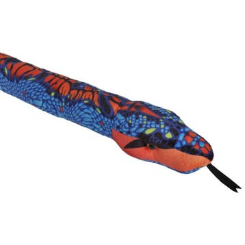 Wild Republic slang knuffel - pluche - blauw/oranje - 137, Verzenden, Nieuw