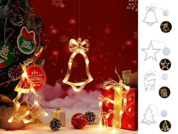 Veiling - Kerstverlichting voor aan het raam - set van 4, Nieuw