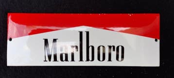 Uit de Marlboro-collectie - Emaille bord - Metaal, Emaille, Antiek en Kunst