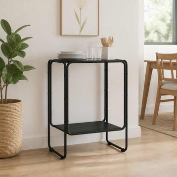 vidaXL Dressoir Zwart eiken 60 x 38 x 75 cm Bewerkt hout, Huis en Inrichting, Verzenden, Nieuw, Overige houtsoorten, Minder dan 50 cm